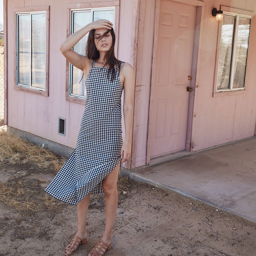 Christy Dawn Orchid Dress Ebony Checker